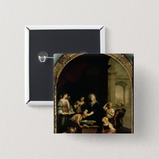 St. Elizabeth von Ungarn Button (Vorne & Hinten)