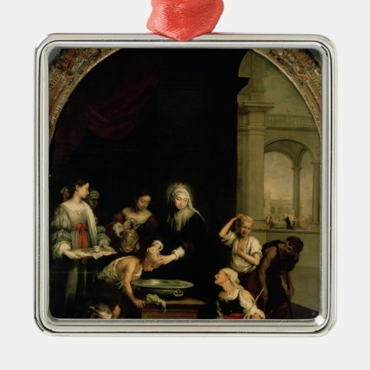 St. Elizabeth von Ungarn Silbernes Ornament (Vorne)