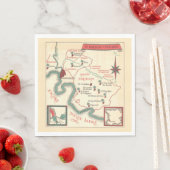 St. Emilion Bordeaux Wein Karte Serviette (Beispiel)