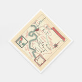 St. Emilion Bordeaux Wein Karte Serviette (Ecke)