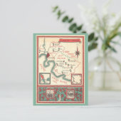  St. Emilion Bordeaux Wine Map Postkarte (Stehend Vorderseite)