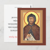 St. Ephraim die syrische Gebetskarte Postkarte (Vorne/Hinten)