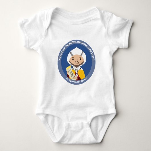 St. Ephrem von Syrien Baby Strampler (Vorderseite)
