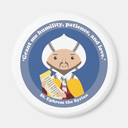 St. Ephrem von Syrien Magnet (Vorne)