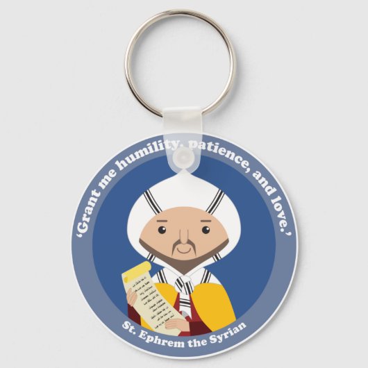 St. Ephrem von Syrien Schlüsselanhänger (Vorderseite)