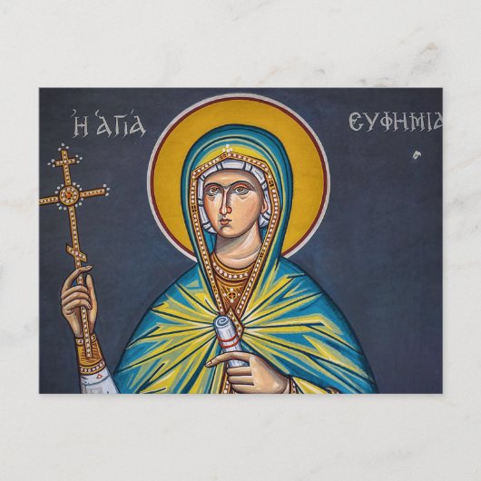 St. Euphemia Orthodox Christian Icon Postkarte (Vorderseite)