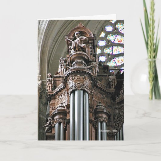 St Eustache organ greeting card Karte (Vorderseite)
