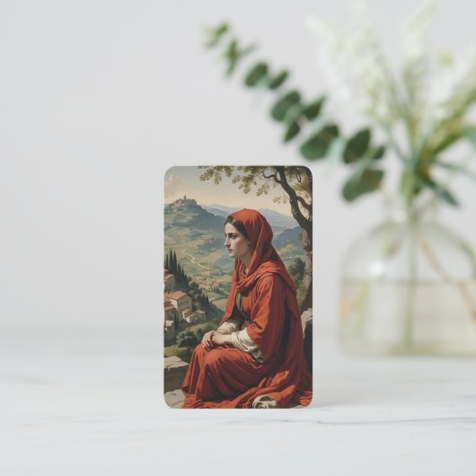 St. Fabiola Holy Card Visitenkarte (Stehend Vorderseite)
