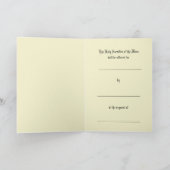 St. Faustina Göttliche Barmherzigkeit, Massenangeb Karte (Innenseite)