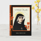 St. Faustina Göttliche Barmherzigkeit, Massenangeb Karte (Gelbe Blume)