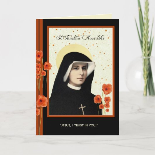 St. Faustina Göttliche Barmherzigkeit, Massenangeb Karte (Vorderseite)