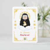 St. Faustina Holy Card Einladung (Stehend Vorderseite)