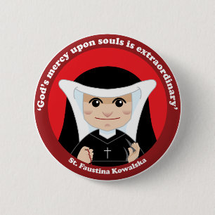 St. Faustina Kowalska Button