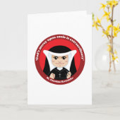 St. Faustina Kowalska Karte (Gelbe Blume)