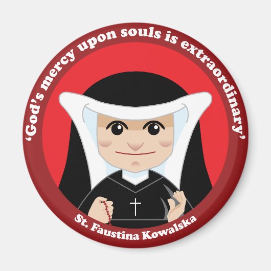 St. Faustina Kowalska Magnet (Vorne)