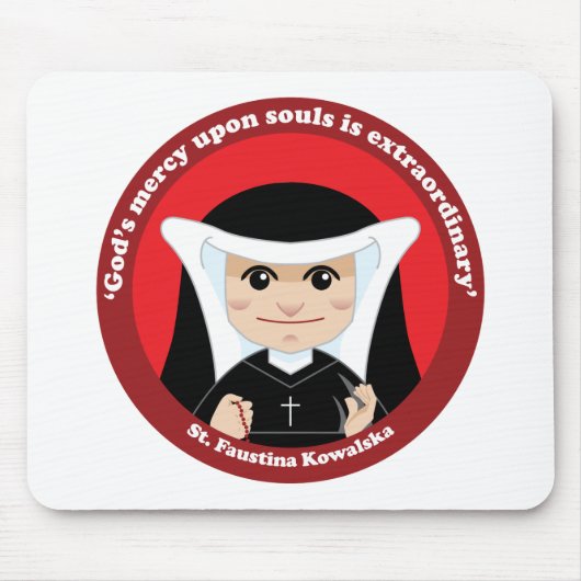 St. Faustina Kowalska Mousepad (Vorne)