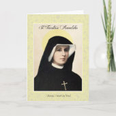 St. Faustina Kowalska von göttlicher Barmherzigkei Karte (Vorderseite)