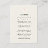 St. Faustina Roman Catholic Prayer Card Platzkarte (Rückseite)