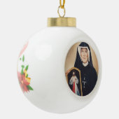 St.Faustina Weihnachtsverzierung Keramik Kugel-Ornament (Links)