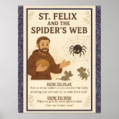 St. Felix Spiders Web Katholisches Saint-Game-Zeic Poster (Vorne)