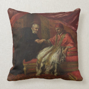 St. Filippo Neri, der Papst Clemente VIII kuriert Kissen