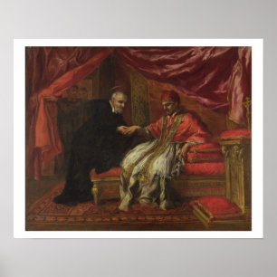 St. Filippo Neri, der Papst Clemente VIII kuriert Poster