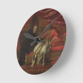 St. Filippo Neri, der Papst Clemente VIII kuriert Runde Wanduhr (Winkel)