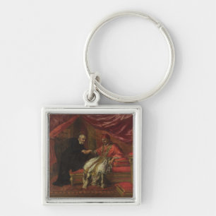 St. Filippo Neri, der Papst Clemente VIII kuriert Schlüsselanhänger
