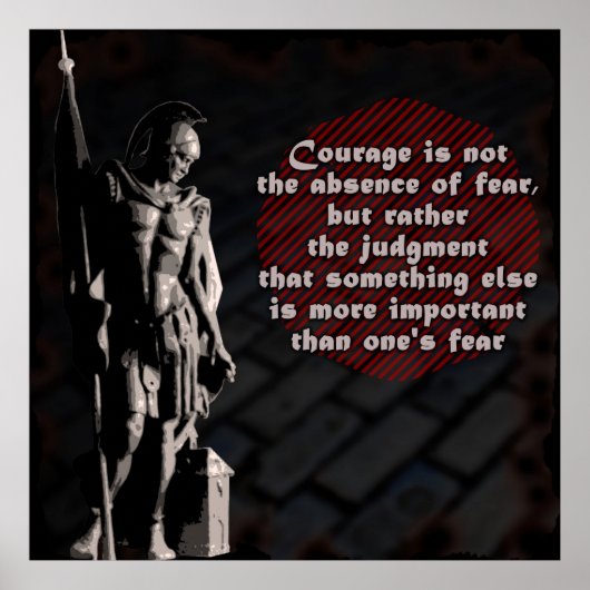 St. Florian Courage Feuerwehrposter Poster (Vorne)