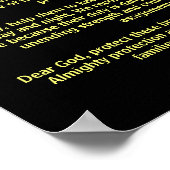 St. Florian Gebet (sagte für Feuerwehrleute) Poster (Ecke)