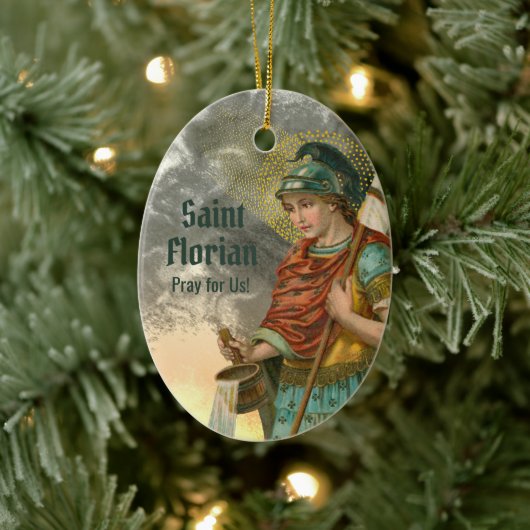 St. Florian mit Eimer (beide; M 019) Keramik Ornament (Baum)