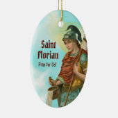 St. Florian mit Eimer (Clear Skies; M 019) Keramik Ornament (Rechts)