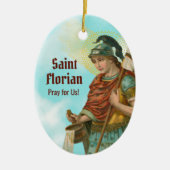 St. Florian mit Eimer (Clear Skies; M 019) Keramik Ornament (Vorne)