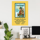 St. Florian mit Eimer (Clear Skies; M 019) Poster (Heimbüro)