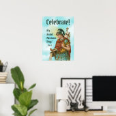 St. Florian mit Eimer (Clear Skies; M 019) Poster (Heimbüro)