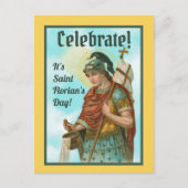 St. Florian mit Eimer (Clear Skies; M 019) Postkarte (Vorderseite)