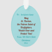 St Florian mit Eimer (Clear Skies; M 19) Acryl Ornament (Rückseite)