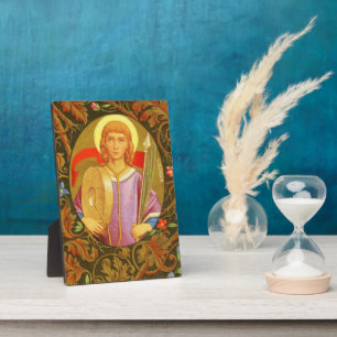 St. Florian (PM 03) 5"x7" Plakette 2 mit Staffelei Fotoplatte