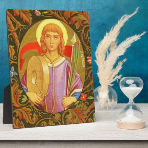 St. Florian (PM 03) 8"x10" Plakette 2 mit Staffele Fotoplatte