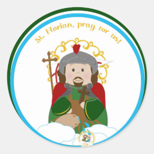 St. Florian Runder Aufkleber