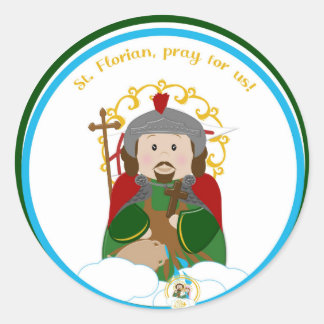 St. Florian Runder Aufkleber