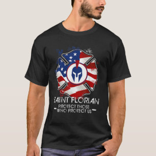 St Florian Schutzheilige der Feuerwehr USA Kathol T-Shirt
