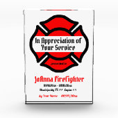 St. Florian's Cross Service Recognition Fotoblock (Vorderseite)