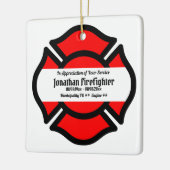 St. Florian's Cross (Style 2) Square Keramikornament (Links)