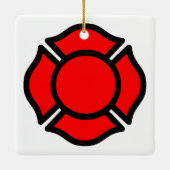 St. Florian's Cross (Style 2) Square Keramikornament (Rückseite)