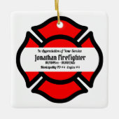 St. Florian's Cross (Style 2) Square Keramikornament (Vorderseite)