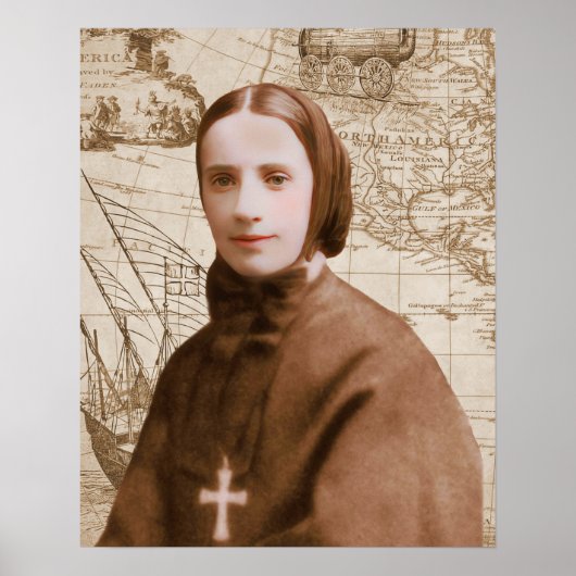 St Frances Cabrini Katholischer Heilige Poster (Vorne)