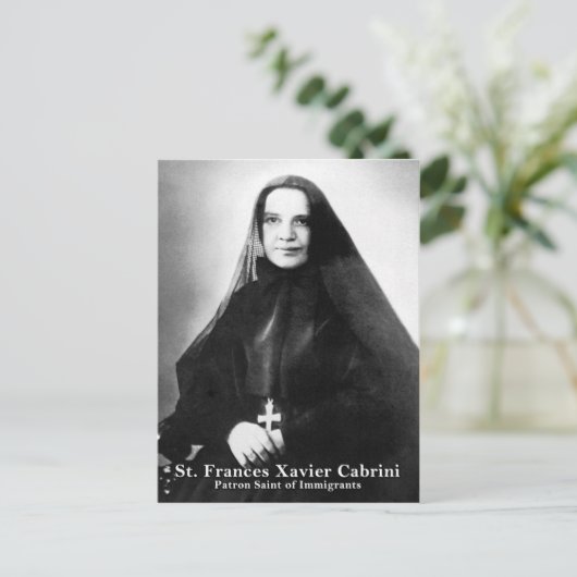 St. Frances Xavier Cabrini Postkarte (Stehend Vorderseite)