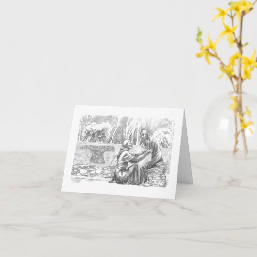 St. Francis and the Leper Karte (Gelbe Blume)