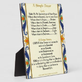 St. Francis Assisi Einfaches Gebet für den Frieden Fotoplatte (Seite)